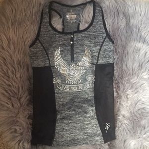 NWOT Live to Ride racerback biker top